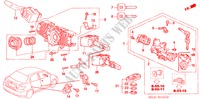 KOMBISCHALTER(RH) für Honda CITY EXI 4 Türen 5 gang-Schaltgetriebe 2003