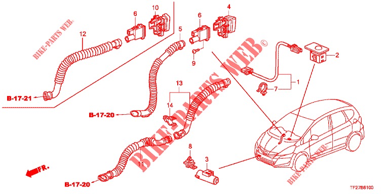 KLIMAANLAGE (SENSEUR/CLIMATISEUR D'AIR AUTOMATIQUE) für Honda JAZZ HYBRID LUXURY 5 Türen vollautomatische 2015