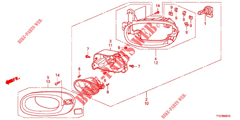 NEBELSCHEINWERFER  für Honda JAZZ HYBRID LUXURY 5 Türen vollautomatische 2015