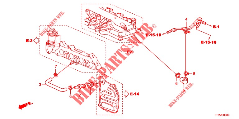PCV ROHR  für Honda JAZZ HYBRID LUXURY 5 Türen vollautomatische 2015
