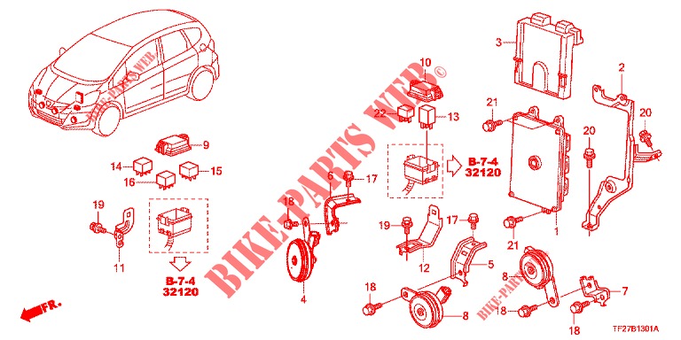 STEUERGERAT (COMPARTIMENT MOTEUR) (LH) für Honda JAZZ HYBRID LUXURY 5 Türen vollautomatische 2015