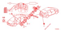EMBLEME/WARNETIKETTEN  für Honda CIVIC 1.4 EXECUTIVE 5 Türen 6 gang-Schaltgetriebe 2012
