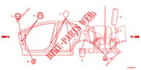 GUMMITUELLE (LATERAL) für Honda CIVIC 1.4 EXECUTIVE 5 Türen 6 gang-Schaltgetriebe 2012