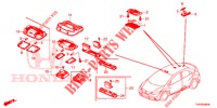 INNENLEUCHTE  für Honda CIVIC 1.4 EXECUTIVE 5 Türen 6 gang-Schaltgetriebe 2012
