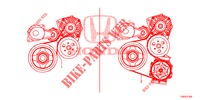 LICHTMASCHINENRIEMEN (1.4L) für Honda CIVIC 1.4 EXECUTIVE 5 Türen 6 gang-Schaltgetriebe 2012