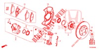 VORDERRADBREMSE  für Honda CIVIC 1.4 EXECUTIVE 5 Türen 6 gang-Schaltgetriebe 2012
