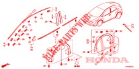 ZIERLEISTE/SCHUTZ  für Honda CIVIC 1.4 EXECUTIVE 5 Türen 6 gang-Schaltgetriebe 2012
