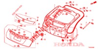 HECKKLAPPENPLATTE(2D)  für Honda CIVIC 1.4 EXECUTIVE TUNER LESS 5 Türen 6 gang-Schaltgetriebe 2014