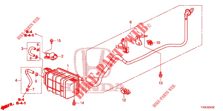 AKTIVKOHLEBEHAELTER  für Honda CIVIC 1.4 EXECUTIVE TUNER LESS 5 Türen 6 gang-Schaltgetriebe 2014