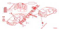 EMBLEME/WARNETIKETTEN  für Honda CIVIC DIESEL 1.6 ELEGANCE 5 Türen 6 gang-Schaltgetriebe 2013