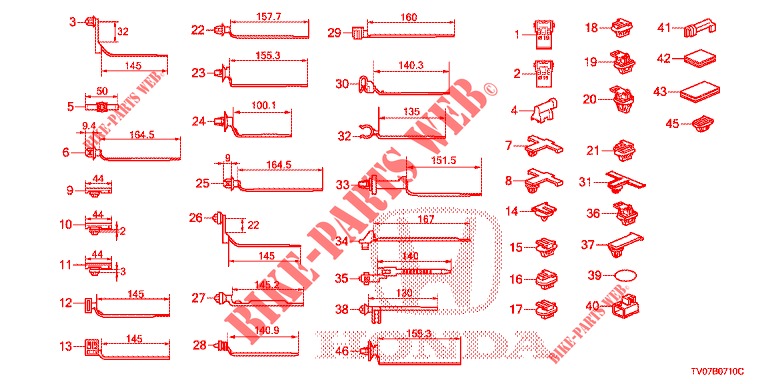 KABELBAUMBAND/BUEGEL(RH)  für Honda CIVIC DIESEL 1.6 ELEGANCE 5 Türen 6 gang-Schaltgetriebe 2013