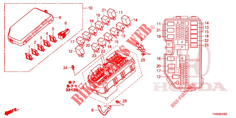 STEUERGERAT (COMPARTIMENT MOTEUR) (2) für Honda CIVIC DIESEL 1.6 EXECUTIVE 5 Türen 6 gang-Schaltgetriebe 2015