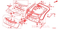 HECKKLAPPENPLATTE(2D)  für Honda CIVIC DIESEL 1.6 EXECUTIVE EURO 6 5 Türen 6 gang-Schaltgetriebe 2015