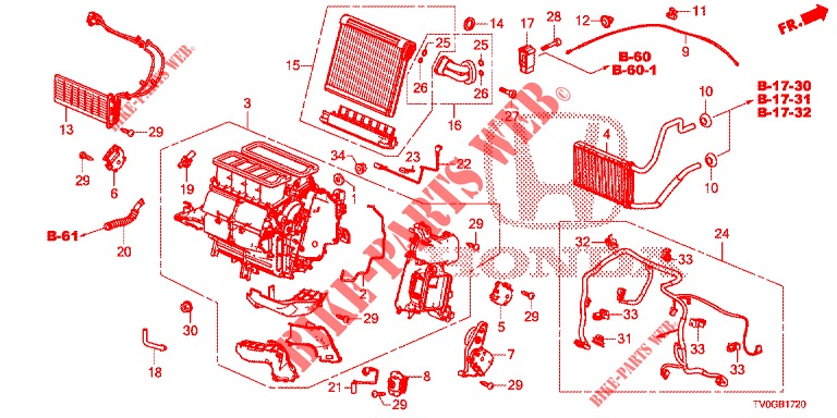 HEIZUNGSEINHEIT (LH) für Honda CIVIC DIESEL 1.6 EXECUTIVE EURO 6 5 Türen 6 gang-Schaltgetriebe 2015