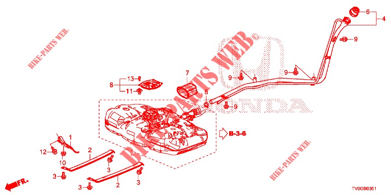 KRAFTSTOFFEINFUELLROHR (DIESEL) für Honda CIVIC DIESEL 1.6 EXECUTIVE EURO 6 5 Türen 6 gang-Schaltgetriebe 2015