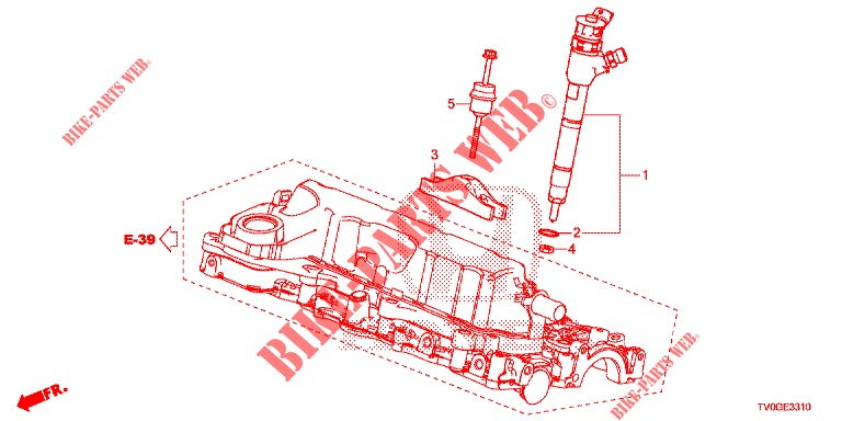 KRAFTSTOFFEINSPRITZUNG (DIESEL) für Honda CIVIC DIESEL 1.6 EXECUTIVE EURO 6 5 Türen 6 gang-Schaltgetriebe 2015