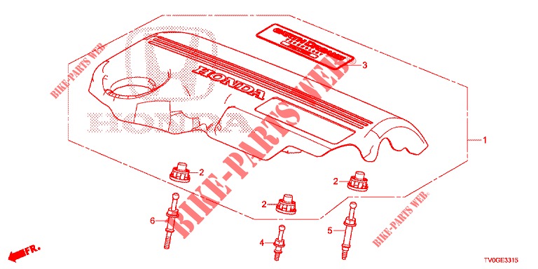 MOTORABDECKUNG (DIESEL) für Honda CIVIC DIESEL 1.6 EXECUTIVE EURO 6 5 Türen 6 gang-Schaltgetriebe 2015