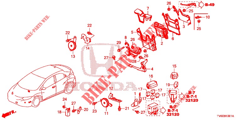 STEUERGERAT (COMPARTIMENT MOTEUR) (1) (DIESEL) für Honda CIVIC DIESEL 1.6 EXECUTIVE EURO 6 5 Türen 6 gang-Schaltgetriebe 2015