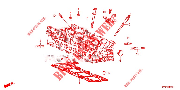 VENTILFUEHRUNGSDICHTUNG/GLUEHKERZE (DIESEL) für Honda CIVIC DIESEL 1.6 EXECUTIVE EURO 6 5 Türen 6 gang-Schaltgetriebe 2015
