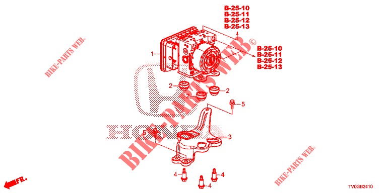VSA MODULATOR(RH)('00 )  für Honda CIVIC DIESEL 1.6 EXECUTIVE EURO 6 5 Türen 6 gang-Schaltgetriebe 2015