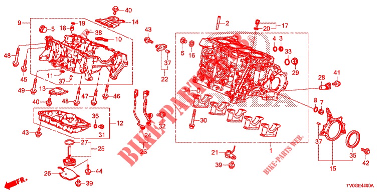 ZYLINDERBLOCK/OELWANNE (DIESEL) für Honda CIVIC DIESEL 1.6 EXECUTIVE EURO 6 5 Türen 6 gang-Schaltgetriebe 2015