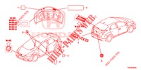 EMBLEME/WARNETIKETTEN  für Honda CIVIC DIESEL 1.6 EXECUTIVE 5 Türen 6 gang-Schaltgetriebe 2013