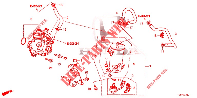 HOCHDRUCKPUMPE (DIESEL) (1.6L) für Honda CIVIC DIESEL 1.6 EXECUTIVE 5 Türen 6 gang-Schaltgetriebe 2013