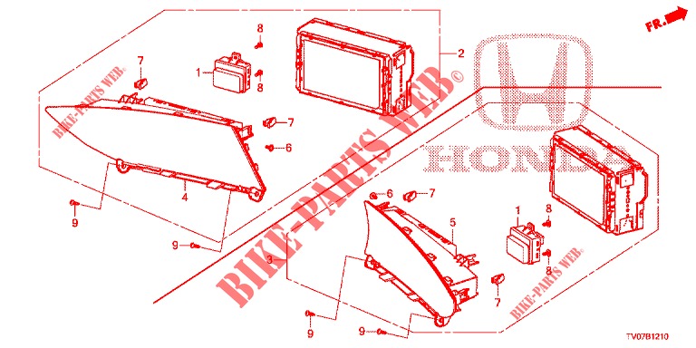 MITTLERES DISPLAY  für Honda CIVIC DIESEL 1.6 EXECUTIVE 5 Türen 6 gang-Schaltgetriebe 2013