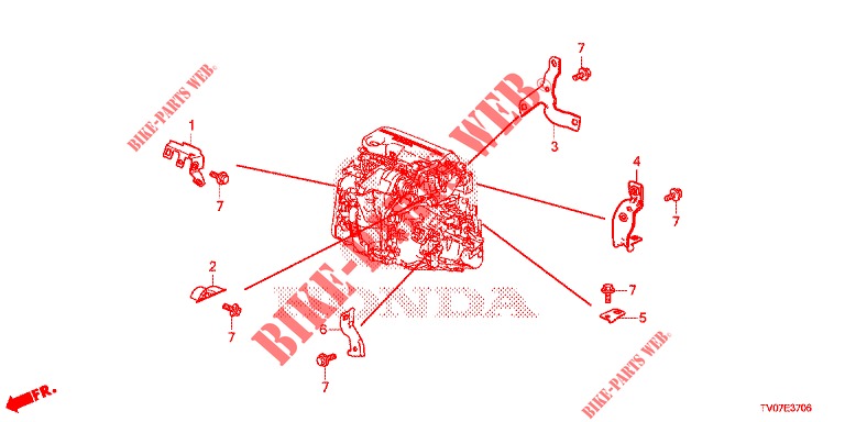 MOTORKABELBAUM, STREBE (DIESEL) (1.6L) für Honda CIVIC DIESEL 1.6 EXECUTIVE 5 Türen 6 gang-Schaltgetriebe 2013