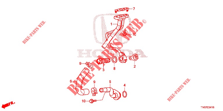 ÖLROHR DES TURBOLADERS (DIESEL) (1.6L) für Honda CIVIC DIESEL 1.6 EXECUTIVE 5 Türen 6 gang-Schaltgetriebe 2013