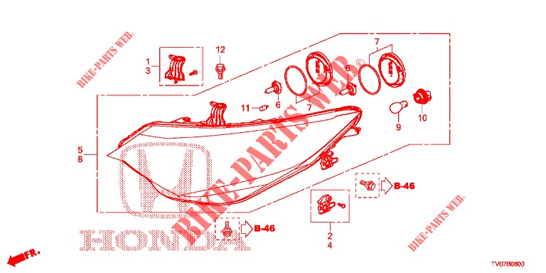 SCHEINWERFER  für Honda CIVIC DIESEL 1.6 EXECUTIVE 5 Türen 6 gang-Schaltgetriebe 2013