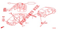 EMBLEME/WARNETIKETTEN  für Honda CIVIC DIESEL 1.6 EXECUTIVE 5 Türen 6 gang-Schaltgetriebe 2014