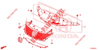 GRILL, VORNE/ZIERLEISTE  für Honda CIVIC 1.8 EXECUTIVE 5 Türen 6 gang-Schaltgetriebe 2015