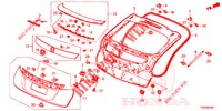 HECKKLAPPENPLATTE(2D)  für Honda CIVIC 1.8 EXECUTIVE 5 Türen 6 gang-Schaltgetriebe 2015
