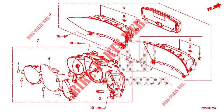 DREHZAHLMESSER  für Honda CIVIC 1.8 EXECUTIVE 5 Türen 6 gang-Schaltgetriebe 2015