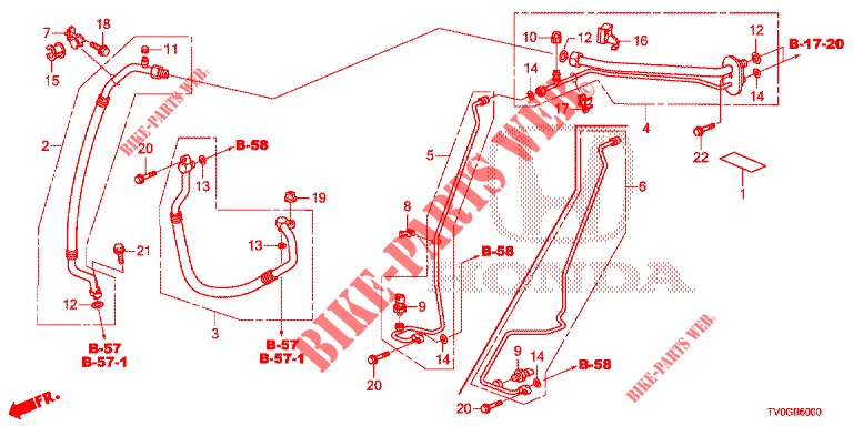 KLIMAANLAGE (DURITES/TUYAUX) (LH) für Honda CIVIC 1.8 EXECUTIVE 5 Türen 6 gang-Schaltgetriebe 2015