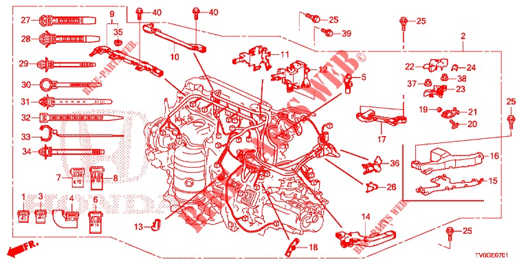 MOTORKABELBAUM (1.8L) für Honda CIVIC 1.8 EXECUTIVE 5 Türen 6 gang-Schaltgetriebe 2015