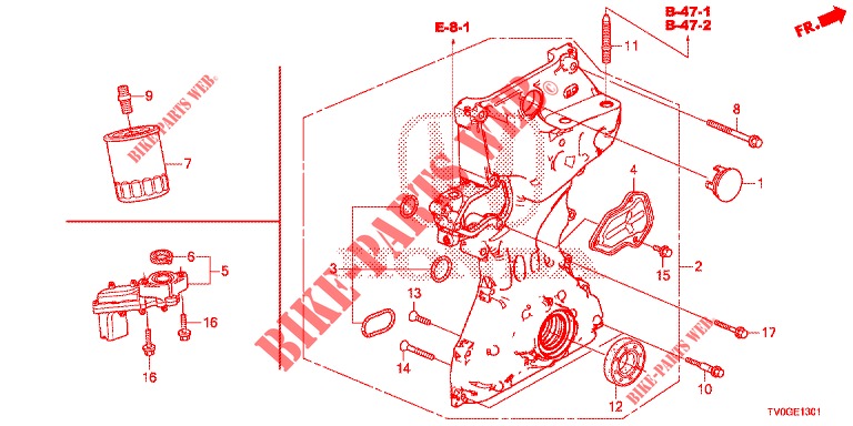 OELPUMPE (1.8L) für Honda CIVIC 1.8 EXECUTIVE 5 Türen 6 gang-Schaltgetriebe 2015