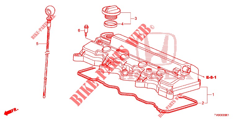 ZYLINDERKOPFDECKEL (1.8L) für Honda CIVIC 1.8 EXECUTIVE 5 Türen 6 gang-Schaltgetriebe 2015