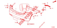 HINTERER STOSSFAENGER  für Honda CIVIC 1.8 EXECUTIVE 5 Türen 6 gang-Schaltgetriebe 2012