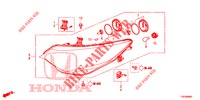 SCHEINWERFER  für Honda CIVIC 1.8 EXECUTIVE 5 Türen 6 gang-Schaltgetriebe 2012