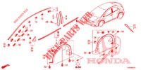 ZIERLEISTE/SCHUTZ  für Honda CIVIC 1.8 EXECUTIVE 5 Türen 6 gang-Schaltgetriebe 2012