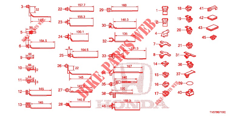 KABELBAUMBAND/BUEGEL(RH)  für Honda CIVIC 1.8 EXECUTIVE 5 Türen 6 gang-Schaltgetriebe 2012