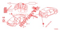 EMBLEME/WARNETIKETTEN  für Honda CIVIC 1.8 EXECUTIVE 5 Türen 5 gang automatikgetriebe 2013