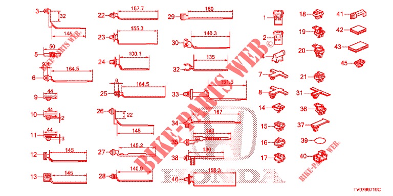 KABELBAUMBAND/BUEGEL(RH)  für Honda CIVIC 1.8 EXECUTIVE 5 Türen 5 gang automatikgetriebe 2013