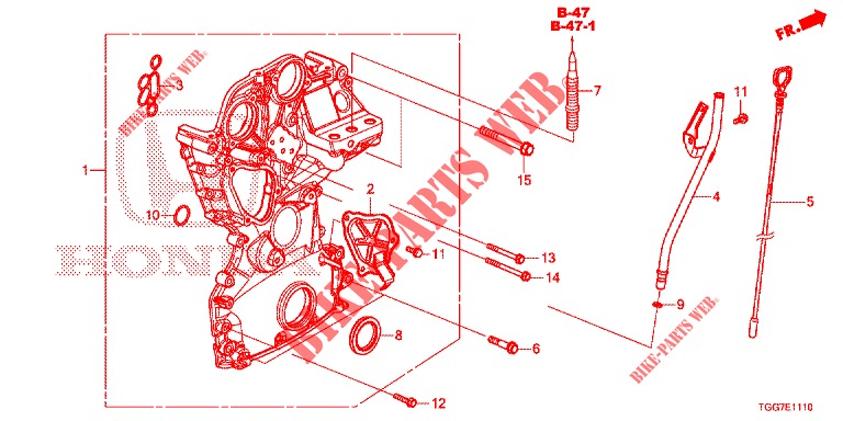 ZAHNRIEMENGEHÄUSE (1,0 L) für Honda CIVIC  1.0 COMFORT 5 Türen 6 gang-Schaltgetriebe 2017