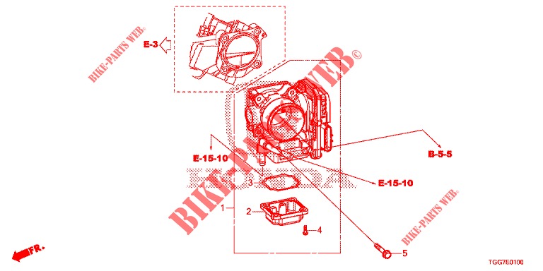 DROSSELKLAPPENGEHAEUSE (1,0 L) für Honda CIVIC 1.0 EXCLUSIVE NAVI 5 Türen 6 gang-Schaltgetriebe 2017