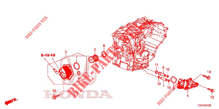 CVTF HEIZER UND ÖLPUMPE (1,0 L) für Honda CIVIC 1.0 EXCLUSIVE NAVI 5 Türen vollautomatische 2017