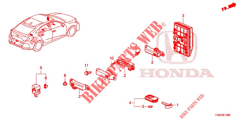 MODUL EINHEIT KAROSSERIESTEUERUNG für Honda CIVIC 1.0 EXCLUSIVE NAVI 5 Türen vollautomatische 2017