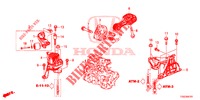 MOTORBEFESTIGUNGEN (1,0 L) (CVT) für Honda CIVIC 1.0 ENTRY 5 Türen vollautomatische 2018